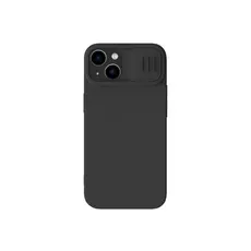 5 - Чехол Nillkin iPhone 14, CamShield Silky Silicone, Чёрный