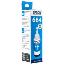 4 - Контейнер с чернилами Epson T664, 70мл, Голубой