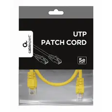 2 - Патч-корд Cablexpert PP12-0.5M/Y, CAT5e UTP, 0,5м, Жёлтый