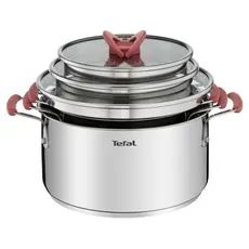 4 - Набор кастрюль Tefal Opti'Space, 5,2л, Нержавеющая сталь