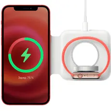 2 - Беспроводная зарядка Apple MagSafe Duo Charger, 20Вт, Белый
