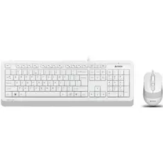 3 - Клавиатура и мышь A4Tech F1010, Проводное, Белый/Серый