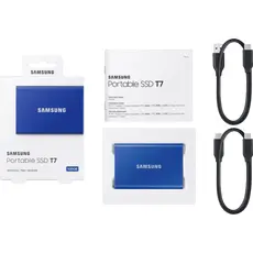 4 - Внешний портативный SSD накопитель Samsung T7, 500 ГБ, Синий...