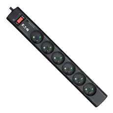 2 - Сетевой фильтр Eaton PS6D, 6 Розеток, 1м, Чёрный