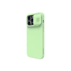 5 - Чехол Nillkin iPhone 14 Pro, CamShield Silky Silicone, Зелёный