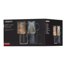 4 - Набор чашек Ardesto AR2626GM, 260 мл, 4 шт, Разноцветный