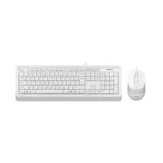 4 - Клавиатура и мышь A4Tech F1010, Проводное, Белый/Серый