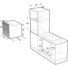 6 - Электрический духовой шкаф Gorenje BO635E1B, Черный