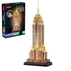 2 - Пазл 3D CubicFun "Empire State Building” с LED подсветкой, 8+