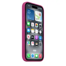 3 - Чехол Apple iPhone16 Silicone Case with MagSafe, Фуксия