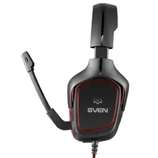 2 - Игровая Гарнитура SVEN AP-G333MV, Проводной аналоговый, Чёрный/Красный