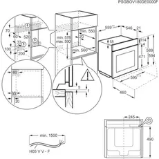 4 - Электрический духовой шкаф AEG OS6CB531AB, Черный