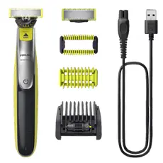 4 - Мужской Триммер Philips OneBlade QP2834/20, Зелёный | Угольный