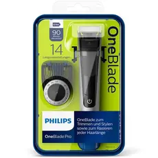 4 - Мужской Триммер Philips OneBlade Pro QP6520/20, Чёрный | Серебристый