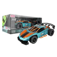 2 - Радиоуправляемая игрушка Crazon Smoking Car, 1:14, Зелёный/Оранжевый...