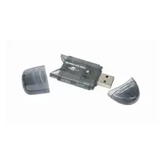 3 - Кардридер Gembird FD2-SD-1, USB Type-A, Прозрачный