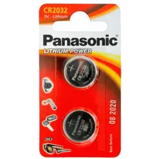 2 - Дисковые батарейки Panasonic CR-2032EL, CR2032, , 2шт.