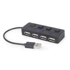 6 - USB-концентратор Gembird UHB-U2P4-05, Чёрный