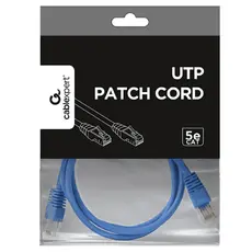 1 m, Patch Cord Blue, PP12-1M/B, Cat.5E, Cablexpert, molded strain relief...