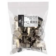3 - RJ45 Modular Plug 8P8C Universal pass-through modular FTP plug, 100...