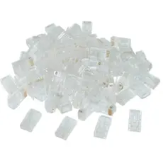 2 - RJ45 Modular Plug 8P8C for solid LAN cable CAT6, UTP, 100 pcs,...
