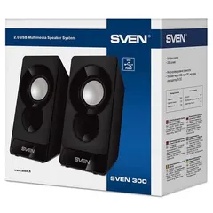 6 - Компьютерные колонки 2.0 SVEN "300", Чёрный