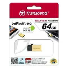 5 - USB Flash накопитель Transcend JetFlash 380, 64Гб, Золотой