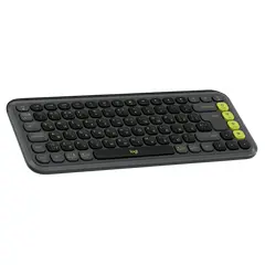 3 - Клавиатура Logitech POP ICON, Беспроводное, Графит | Зеленый