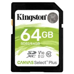 4 - Карта памяти Kingston Canvas Select Plus, 64Гб (SDS2/64GB)