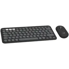 4 - Клавиатура и мышь Logitech Pebble 2 Combo для MAC, Беспроводное, Чёрный