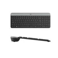 6 - Клавиатура и мышь Logitech MK470, Беспроводное, Графитовый