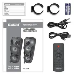 3 - Портативная колонка SVEN PS-720, Чёрный