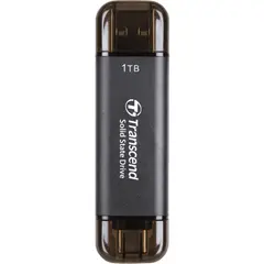2 - Внешний портативный SSD накопитель Transcend ESD310C, 1 ТБ, Чёрный...