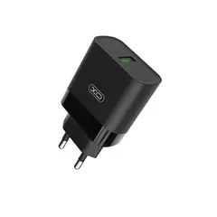 2 - Wall Charger XO, 1USB, Q.C3.0 15W, L63, Black