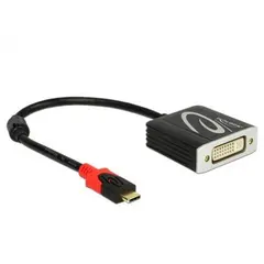 2 - Видеоадаптер APC Electronic APC-631003, Type-C - DVI-D (F), 0,1м, Чёрный