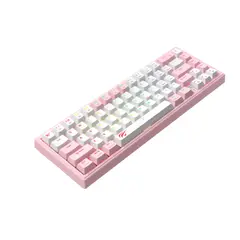 2 - Клавиатура Havit KB874L, Проводное, Розовый | Белый