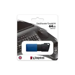 2 - USB Flash накопитель Kingston DataTraveler Exodia M, 64Гб, Черный/Синий
