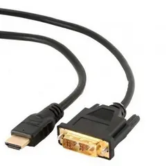 6 - Видео кабель Cablexpert CC-HDMI-DVI-10, HDMI (M) - DVI-I (M), 3м, Чёрный