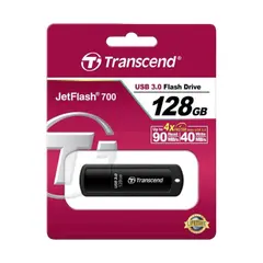 3 - USB Flash накопитель Transcend JetFlash 700, 128Гб, Чёрный