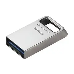 4 - USB Flash накопитель Kingston DataTraveler Micro, 64Гб, Серебристый