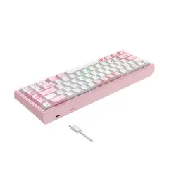 5 - Клавиатура Havit KB874L, Проводное, Розовый | Белый