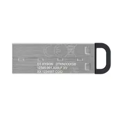3 - USB Flash накопитель Kingston DataTraveler Kyson, 64Гб, Серебристый