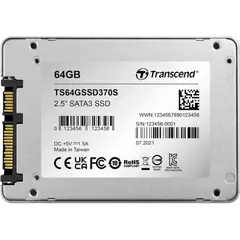 2 - Накопитель SSD Transcend SSD370S, 64Гб, TS64GSSD370S