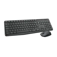 3 - Клавиатура и мышь Logitech MK235, Беспроводное, Серый