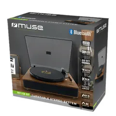 4 - Виниловый проигрыватель MUSE MT-106 BT, Коричневый