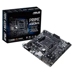 4 - Материнская плата ASUS PRIME A320M-K, AM4, AMD A320, Micro-ATX