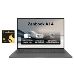2 - Ноутбук 14" ASUS Zenbook A14 OLED UX3407RA, Iceland Gray, Qualcomm...