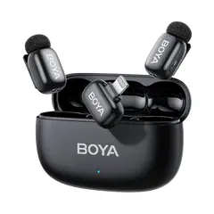 2 - Портативный записывающий микрофон Boya mini 2-03, Беспроводной, Черный