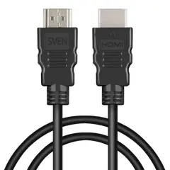 2 - Видео кабель SVEN SV-016548, - HDMI (M), 1,8м, Чёрный