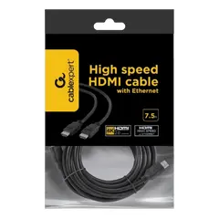 2 - Видеокабель Cablexpert CC-HDMI4-7.5M, HDMI (M) - HDMI (M), 7,5м, Чёрный